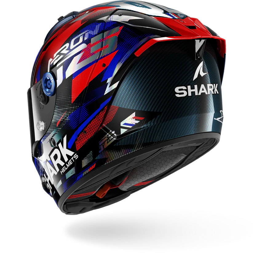 Shark Aeron Zarco GP De France Carbon Blue Chrome Helmet (DBU)