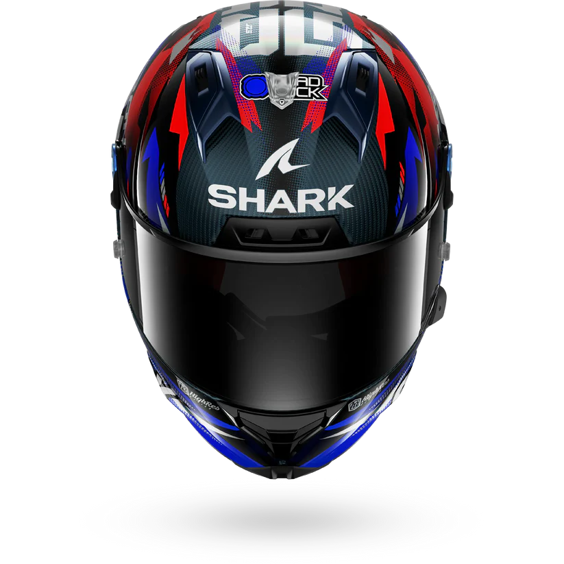 Shark Aeron Zarco GP De France Carbon Blue Chrome Helmet (DBU)