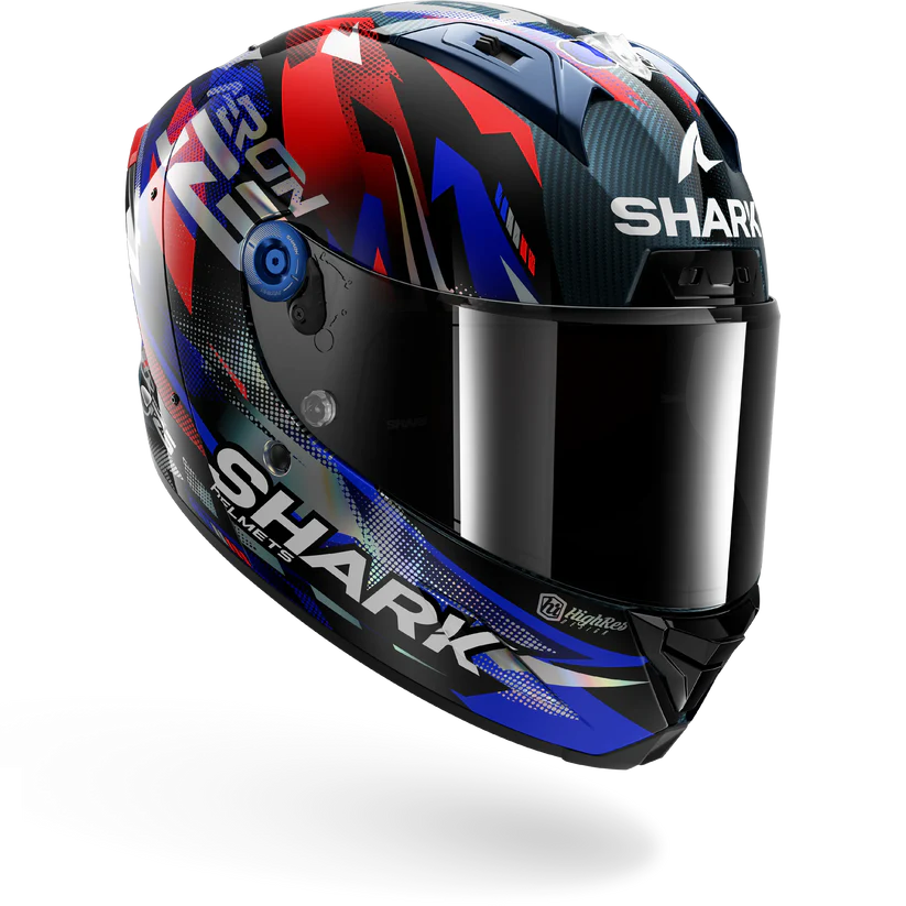 Shark Aeron Zarco GP De France Carbon Blue Chrome Helmet (DBU)