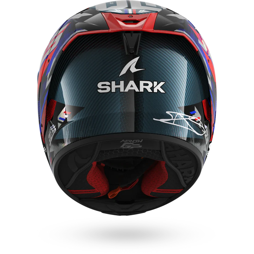 Shark Aeron Zarco GP De France Carbon Blue Chrome Helmet (DBU)