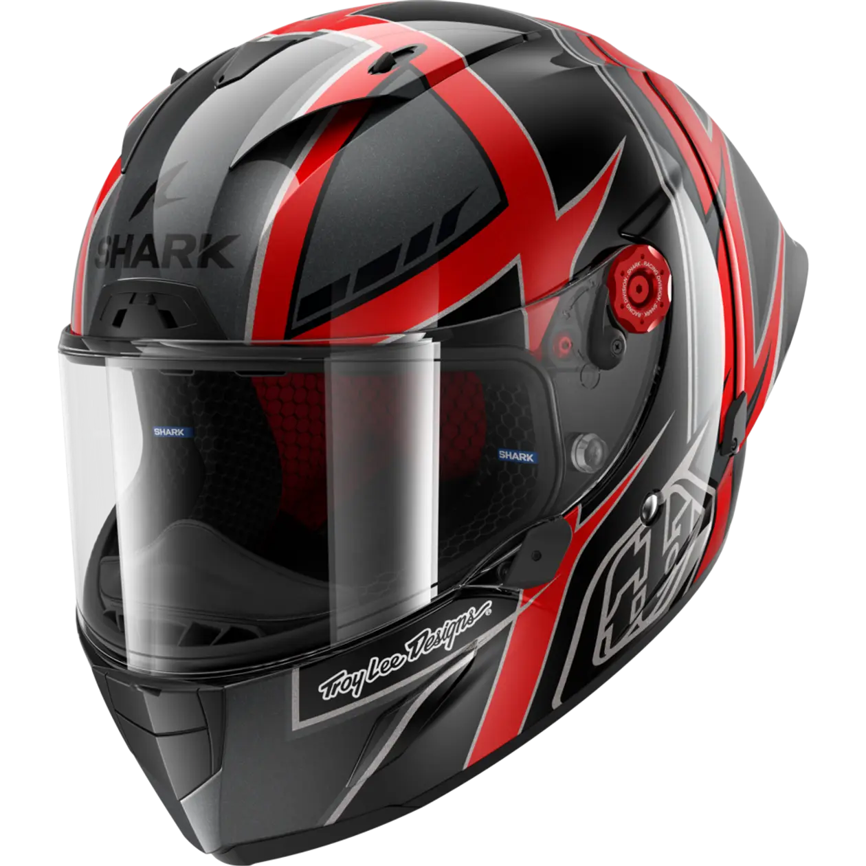 Shark x TLD Race-R Pro GP 06 Carbon Cam Petersen Black Red Anthracite Helmet (KRA)