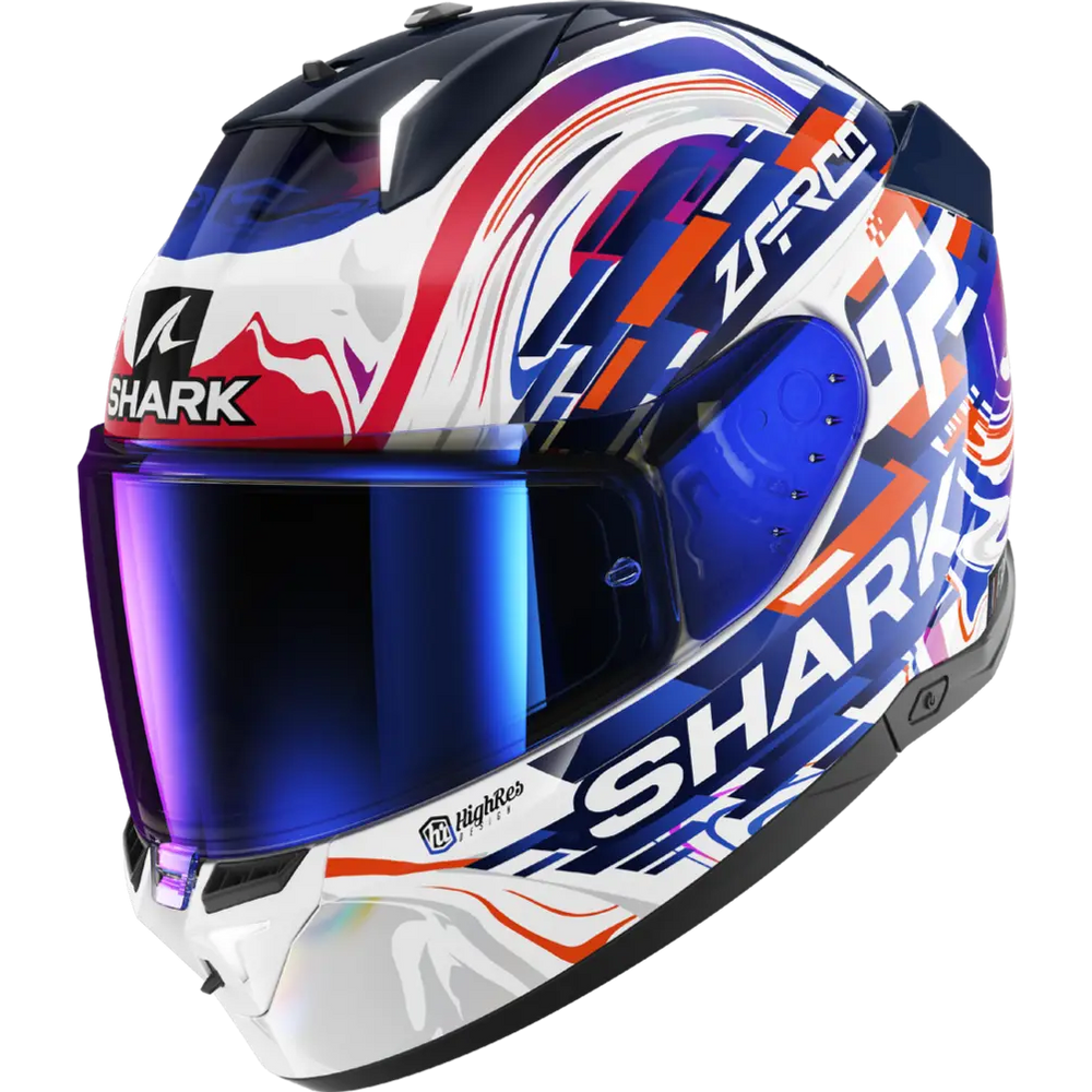 Shark Skwal i3 Replica Zarco French GP White/PurpleBlue Helmet (WVB)