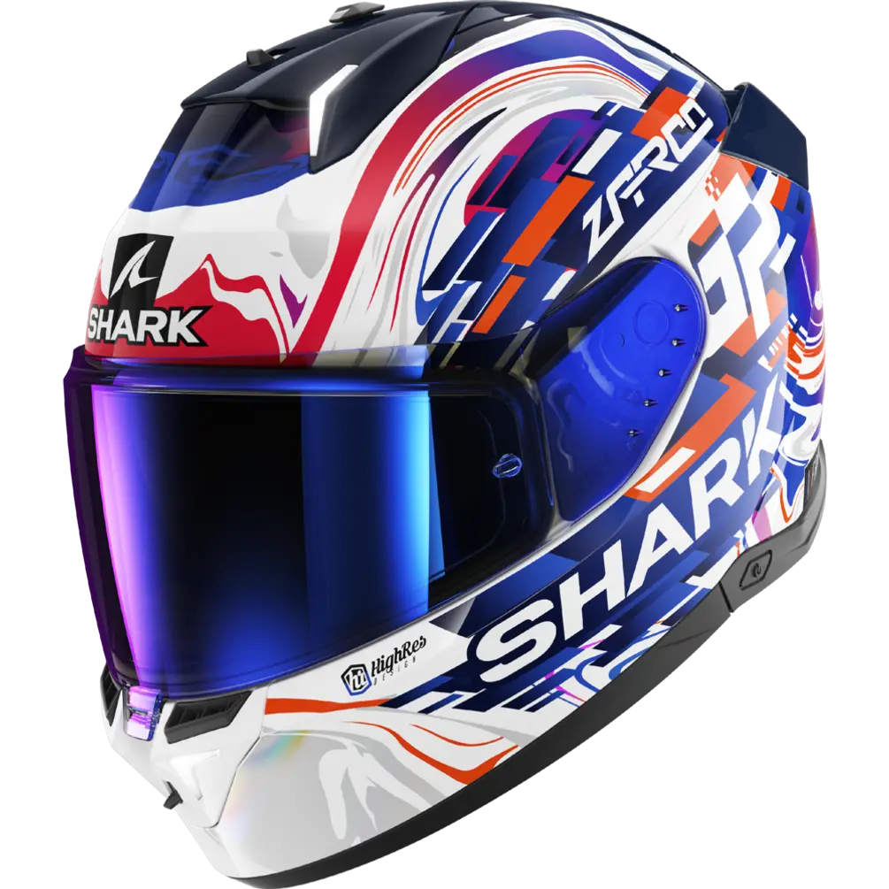 Shark Skwal i3 Replica Zarco French GP White/PurpleBlue Helmet (WVB)