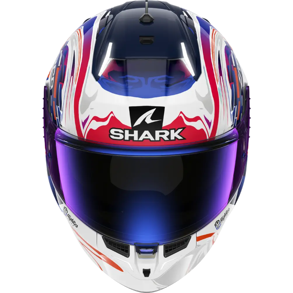 Shark Skwal i3 Replica Zarco French GP White/PurpleBlue Helmet (WVB)
