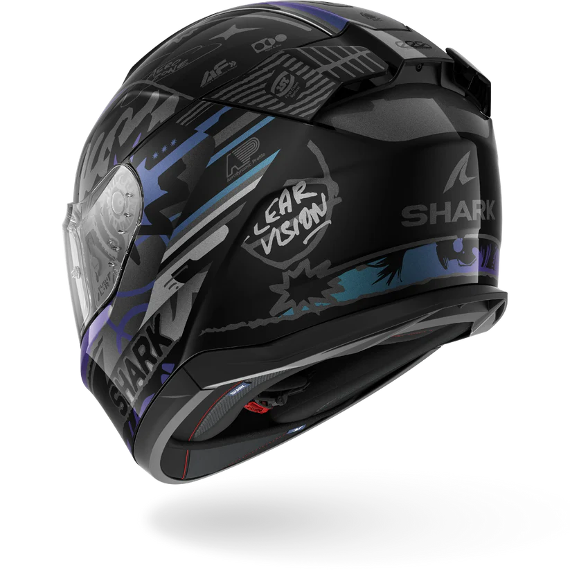 Shark D-Skwal 3 STREETRUSH Black Green Chrome (KGU)
