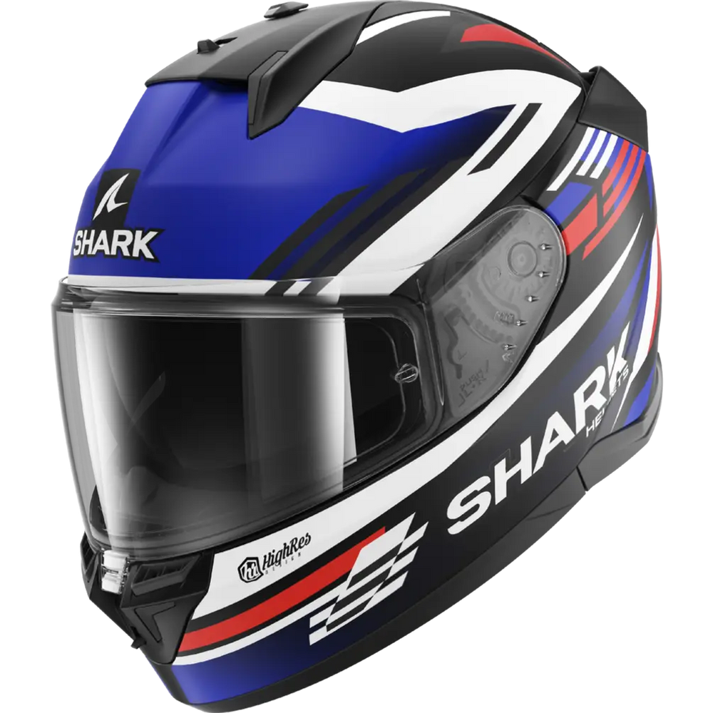 Shark D-Skwal 3 FIRSTLAP Matt Black/Blue/Red Helmet (KBR)