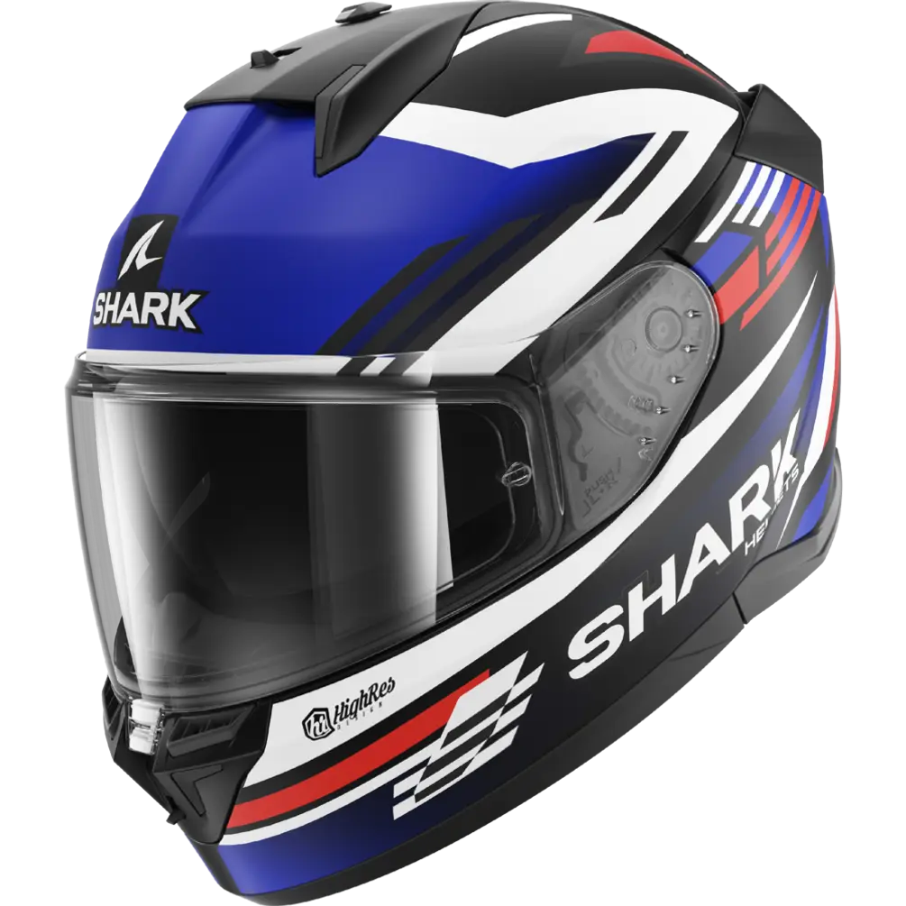 Shark D-Skwal 3 FIRSTLAP Matt Black/Blue/Red Helmet (KBR)