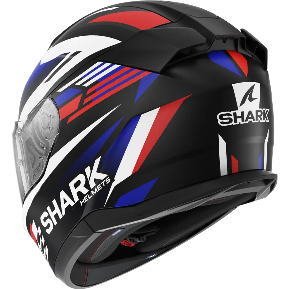 Shark D-Skwal 3 FIRSTLAP Matt Black/Blue/Red Helmet (KBR)