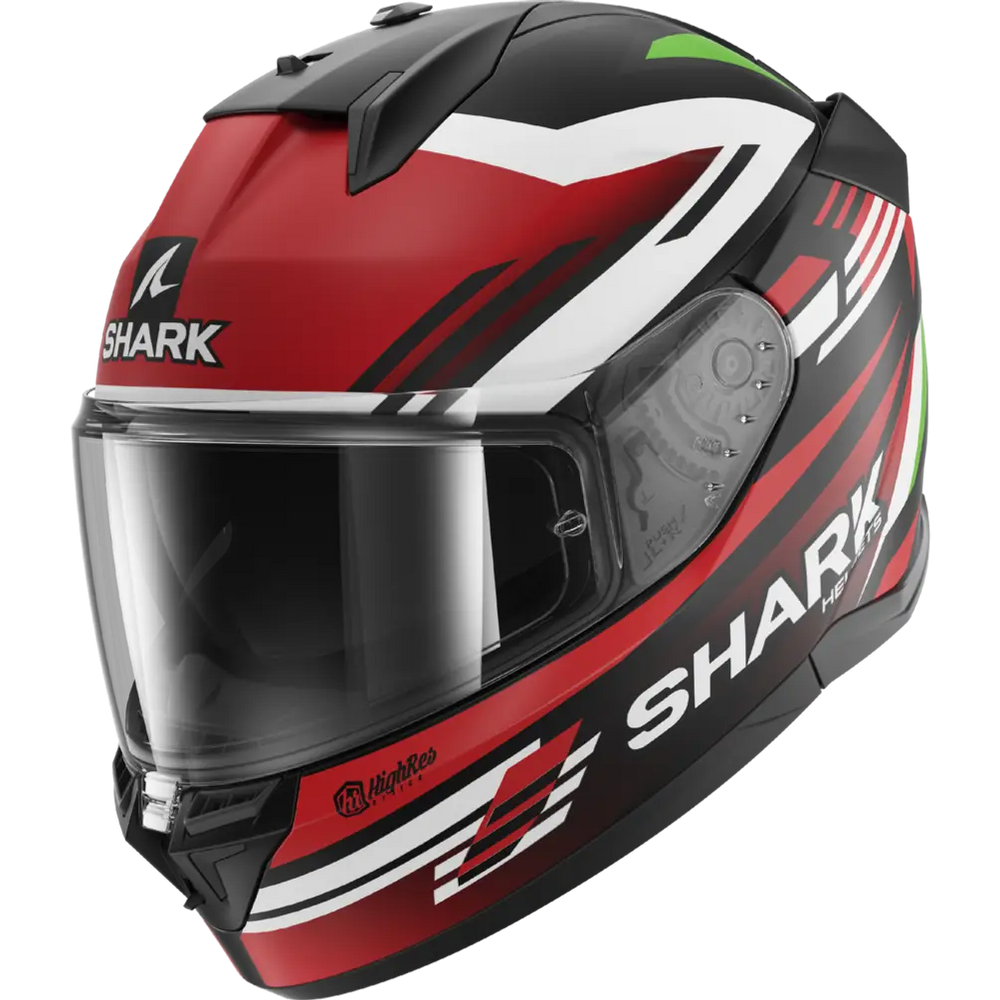 Shark D-Skwal 3 FIRSTLAP Matt Black/Red/Green Helmet (KRG)
