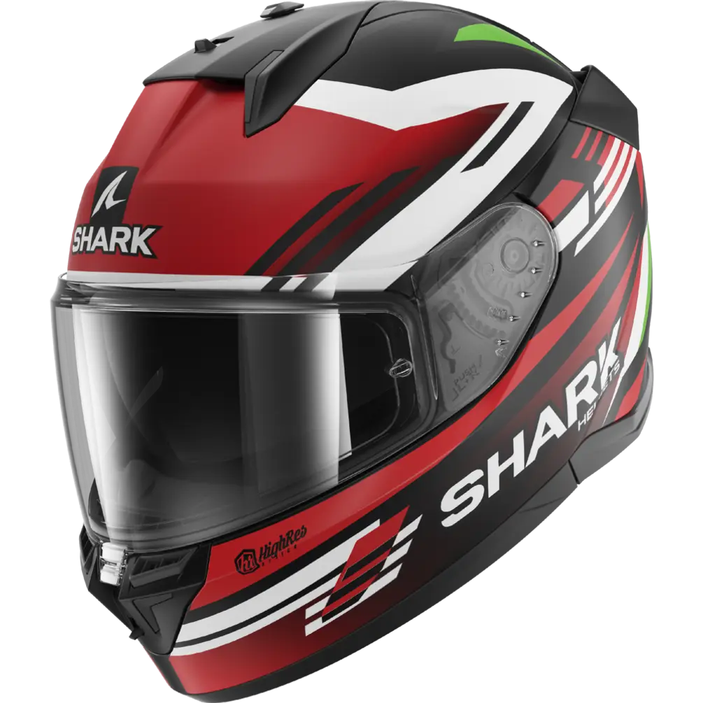 Shark D-Skwal 3 FIRSTLAP Matt Black/Red/Green Helmet (KRG)