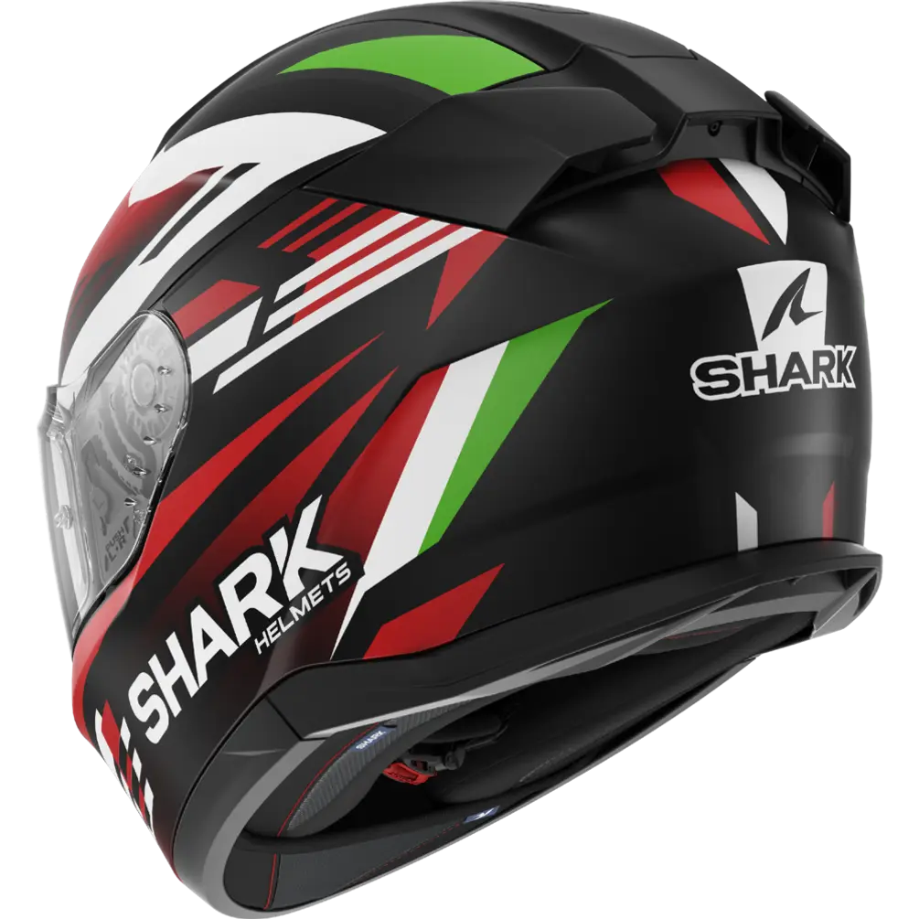 Shark D-Skwal 3 FIRSTLAP Matt Black/Red/Green Helmet (KRG)