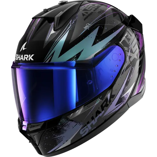 Shark D-Skwal 3 Blast-R Black/Blue/Purple Helmet (KGX)