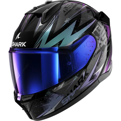 Shark D-Skwal 3 Blast-R Black/Blue/Purple Helmet (KGX)