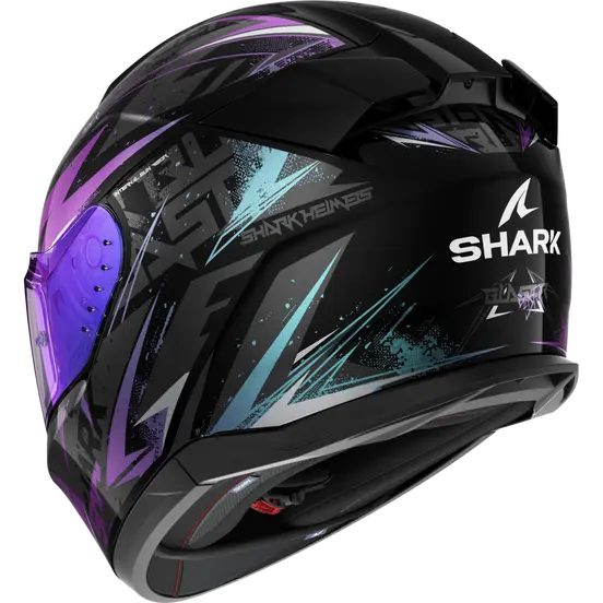 Shark D-Skwal 3 Blast-R Black/Blue/Purple Helmet (KGX)