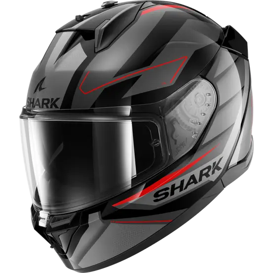 Shark D-Skwal 3 Sizler Black/Grey/Red Helmet (KAR)