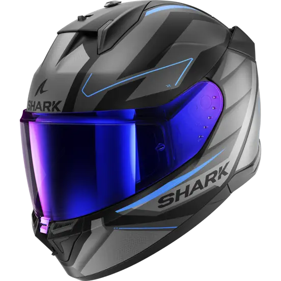 Shark D-Skwal 3 Sizler Matt Black/Grey/Blue Helmet (KAB)