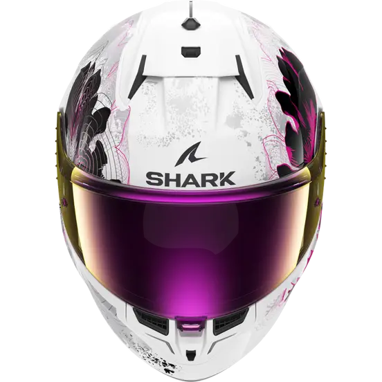 Shark D-Skwal 3 Mayfer White / Purple / Grey Helmet (WVA)