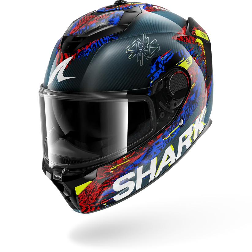 Shark Spartan GT Pro Carbon Speed-VIB Carbon Blue Red (DBR)