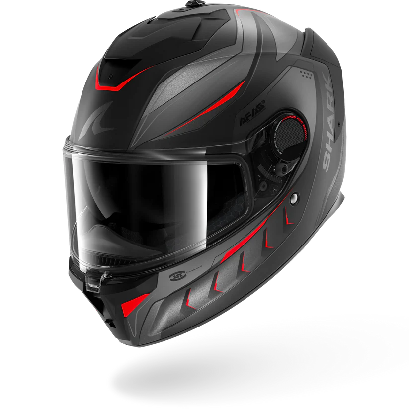 Shark Spartan GT PRO CARBON MEKARIUM Matt Carbon Anthracite Red (DAR)