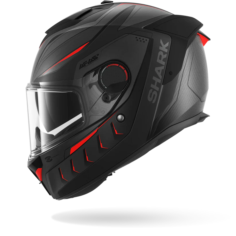 Shark Spartan GT PRO CARBON MEKARIUM Matt Carbon Anthracite Red (DAR)