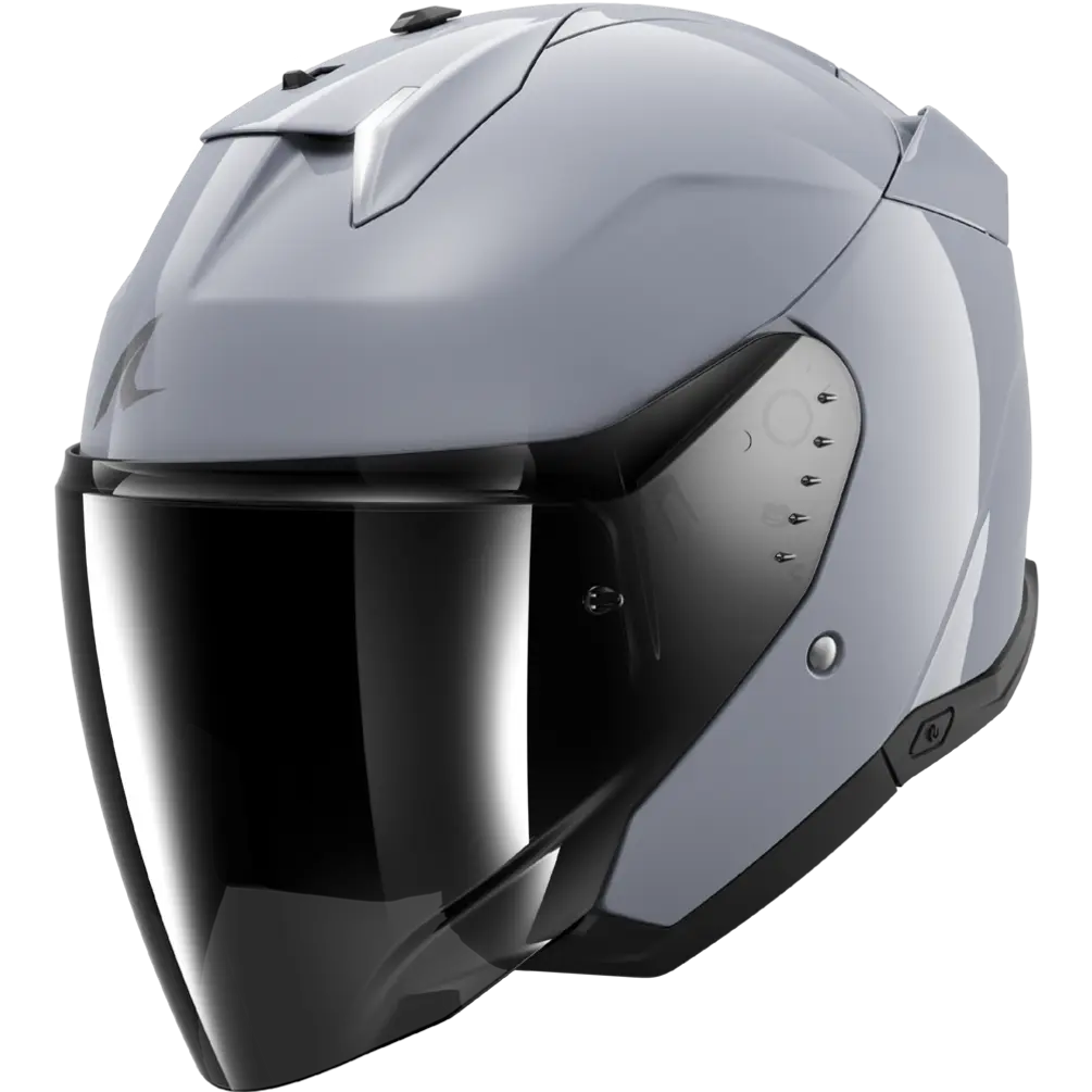 Shark Skwal i3 Jet Dark Shadow Edition Gun Silver Helmet (S05)