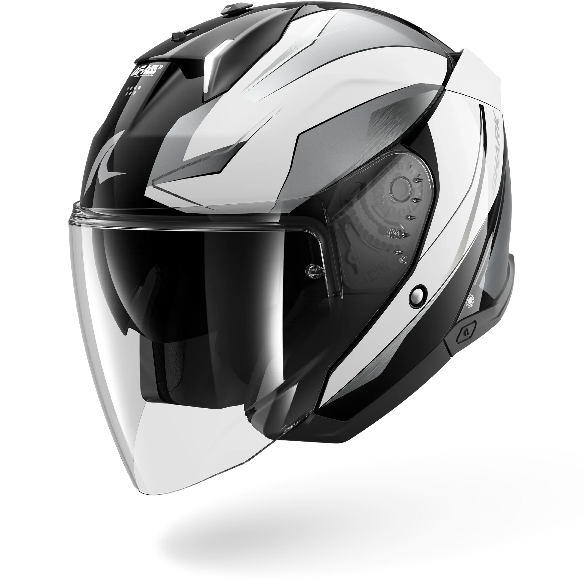 Shark Skwal i3 JET MEKARIUM Black Chrom White (KUW)