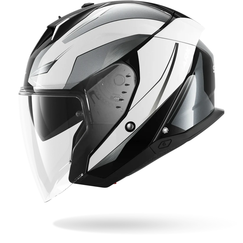 Shark Skwal i3 JET MEKARIUM Black Chrom White (KUW)
