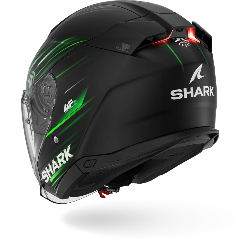 Shark Skwal i3 Jet LIGHT-BLUR Mat Black Green White (KGW)