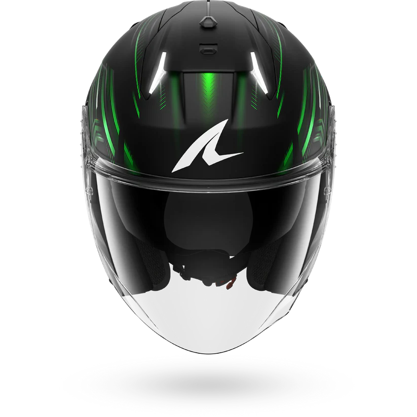 Shark Skwal i3 Jet LIGHT-BLUR Mat Black Green White (KGW)