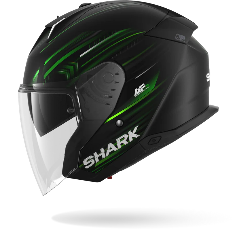 Shark Skwal i3 Jet LIGHT-BLUR Mat Black Green White (KGW)