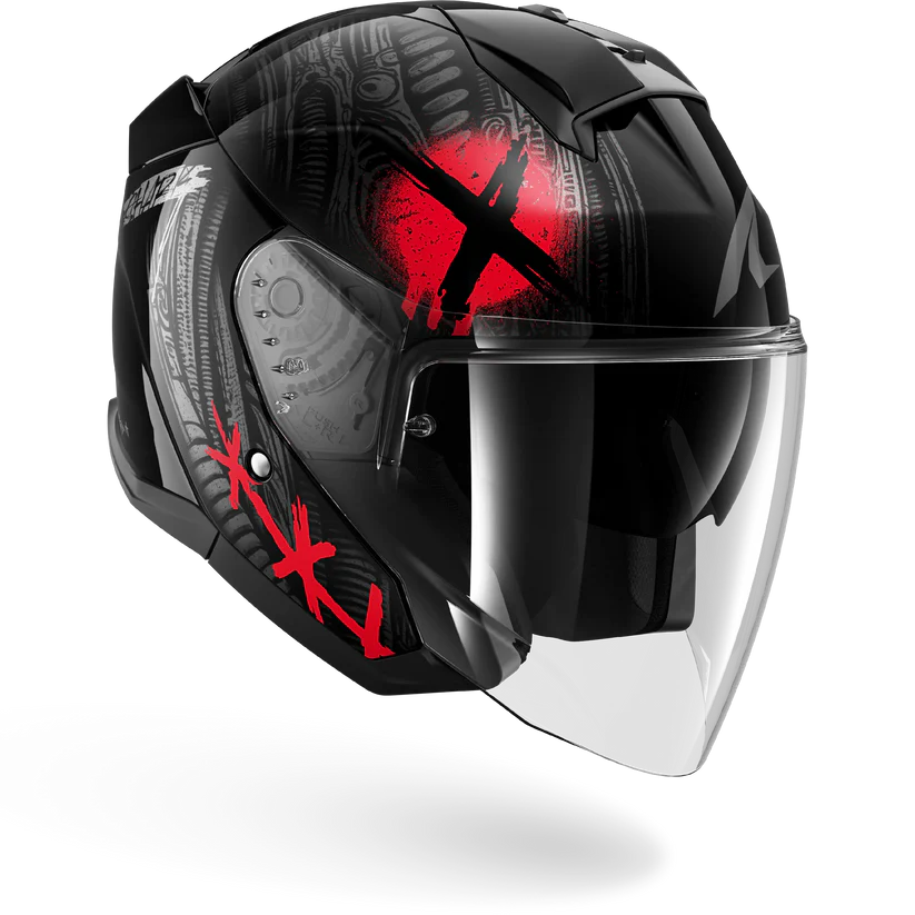 Shark Skwal Jet SHIEVER Black Anthracite Red (KAR)