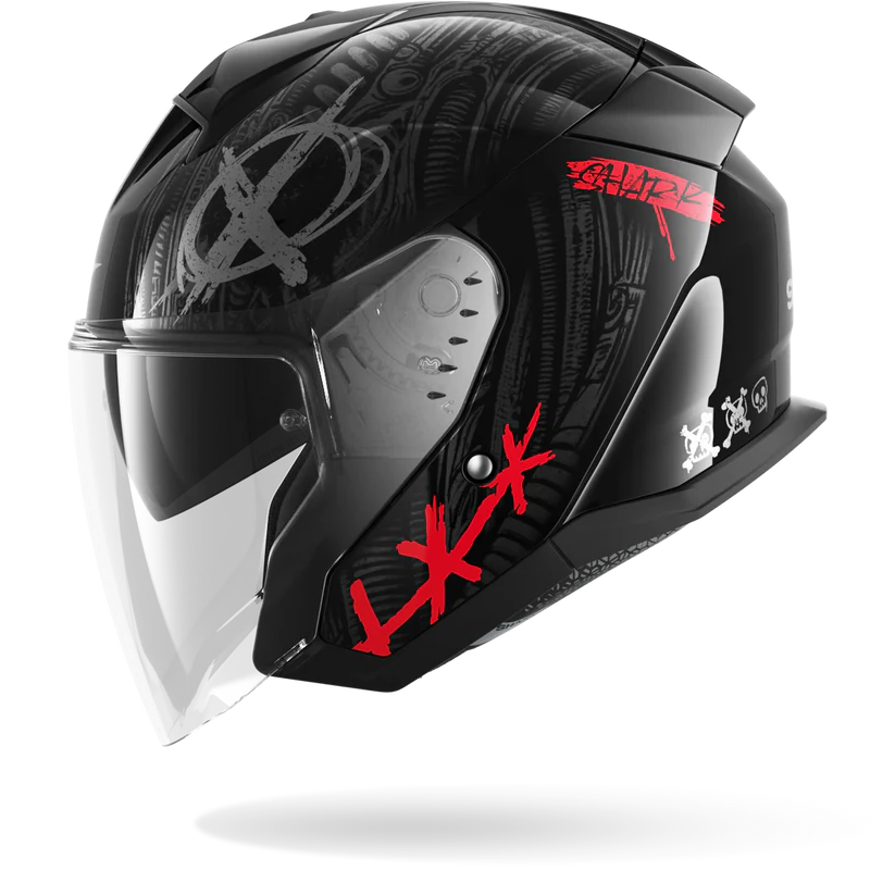 Shark Skwal Jet SHIEVER Black Anthracite Red (KAR)