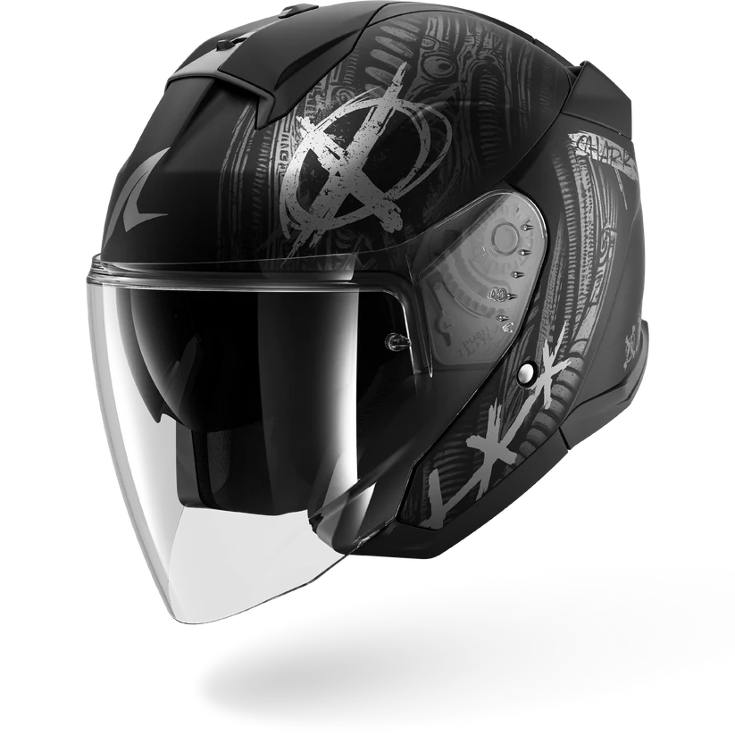 Shark Skwal Jet SHIEVER Mat Black Anthracite Silver (KAS)