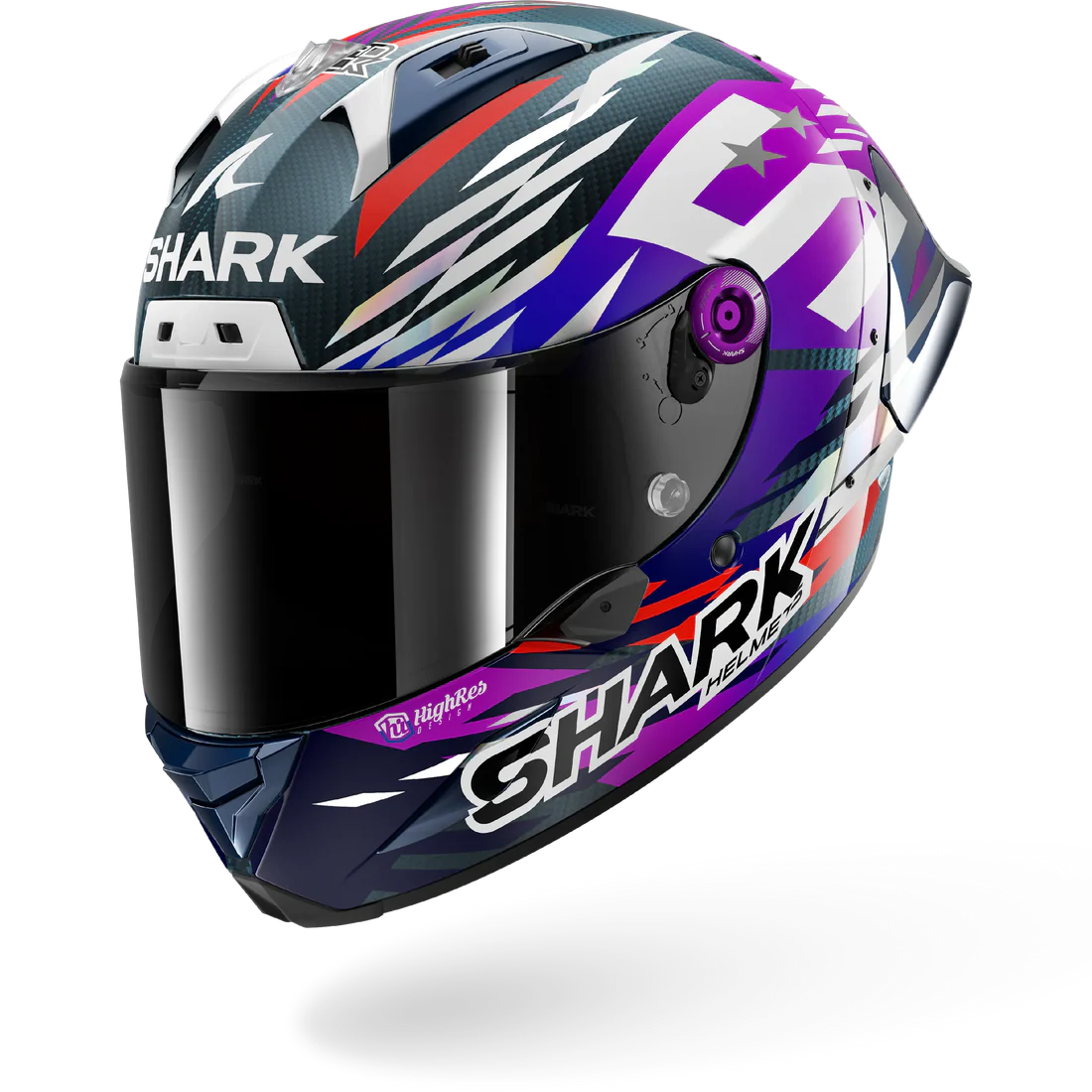 Shark Aeron GP FIM Racing #2 Zarco Signature 2026 Carbon Violet Chrome (DVU)