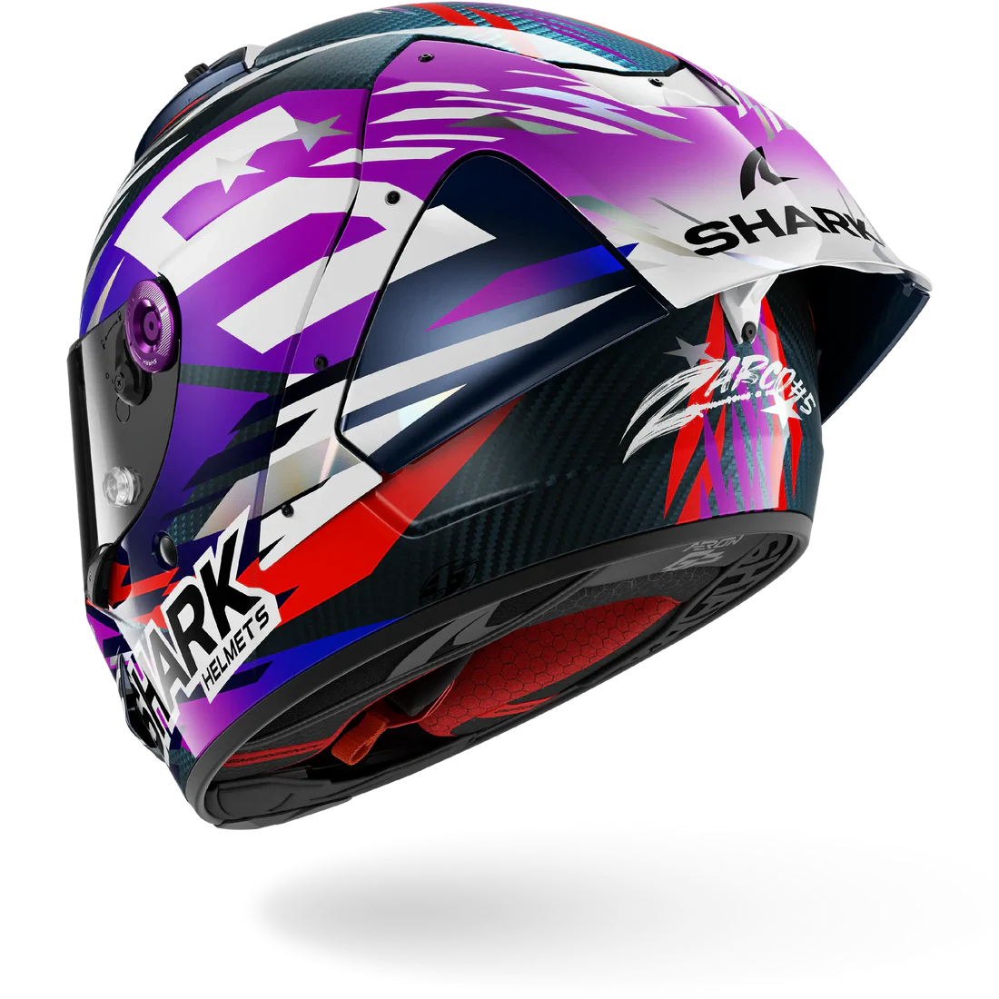 Shark Aeron GP FIM Racing #2 Zarco Signature 2026 Carbon Violet Chrome (DVU)