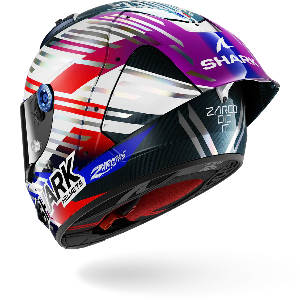 SHARK Aeron GP FIM Racing #2 Replica Zarco GP DE France 2026 Carbon Chrome Red (DUR)