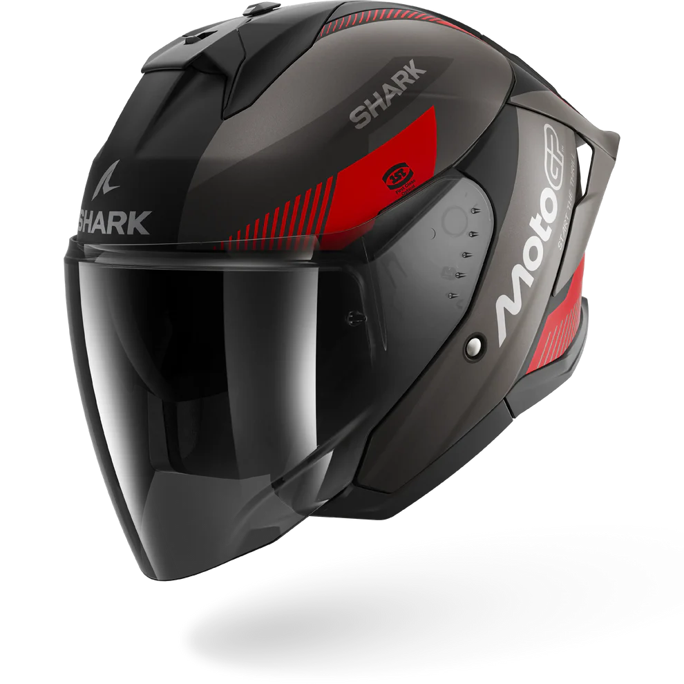 Shark Skwal Jet Cup MOTOGP MATTE BLACK ANTHRACITE RED (KAR)