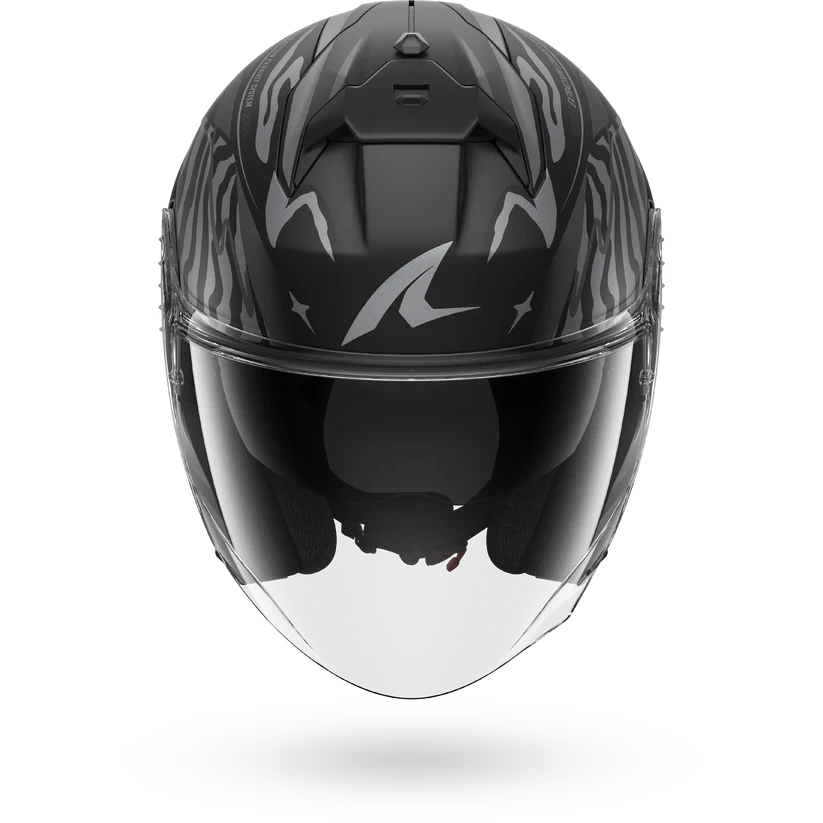 Shark Skwal Jet Cup SPEED-FANCY Mat Black Anthracite Silver (KAS)