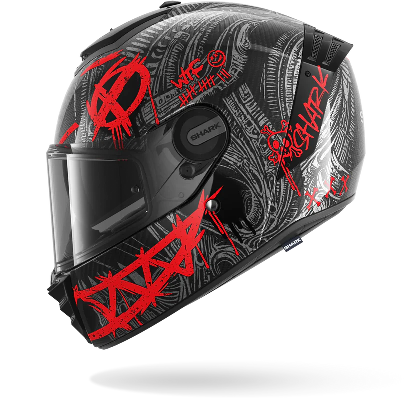 Shark Spartan RS Carbon SHIEVER Carbon Anthracite Red (DAR)