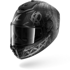 Shark Spartan RS Carbon SHIEVER Mat Carbon Anthracite Silver (DAS)