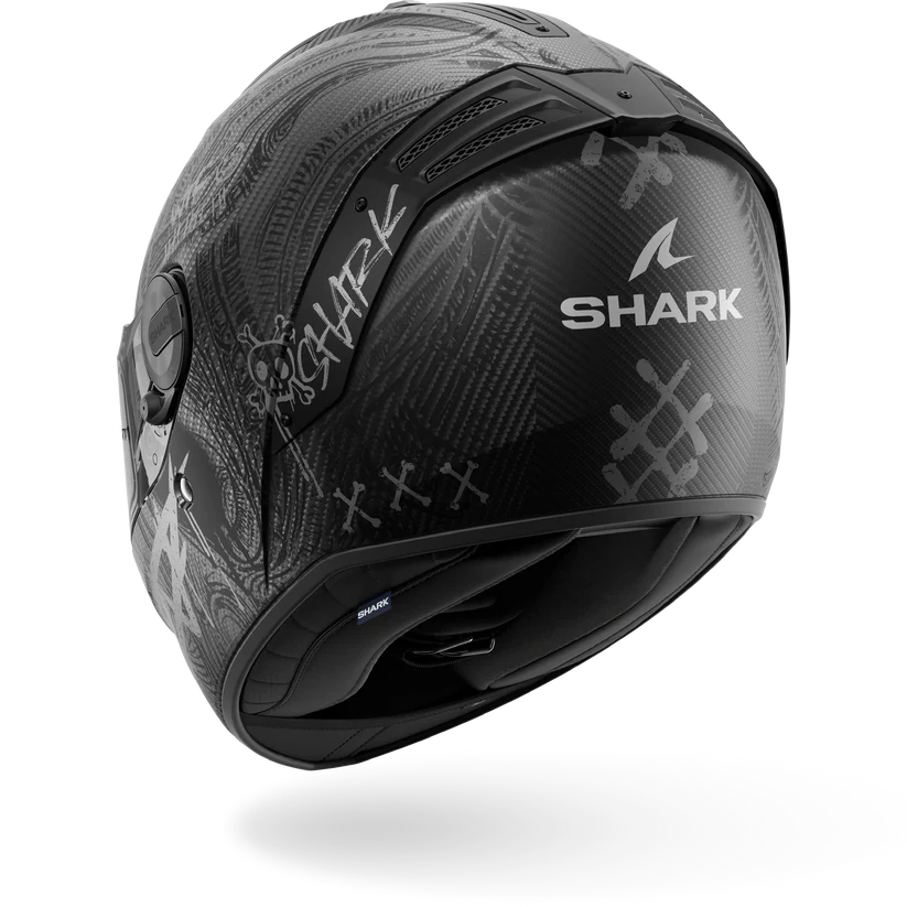 Shark Spartan RS Carbon SHIEVER Mat Carbon Anthracite Silver (DAS)