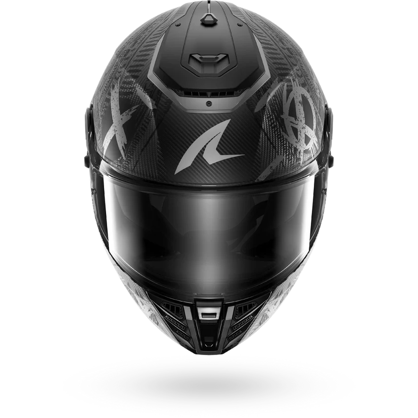 Shark Spartan RS Carbon SHIEVER Mat Carbon Anthracite Silver (DAS)