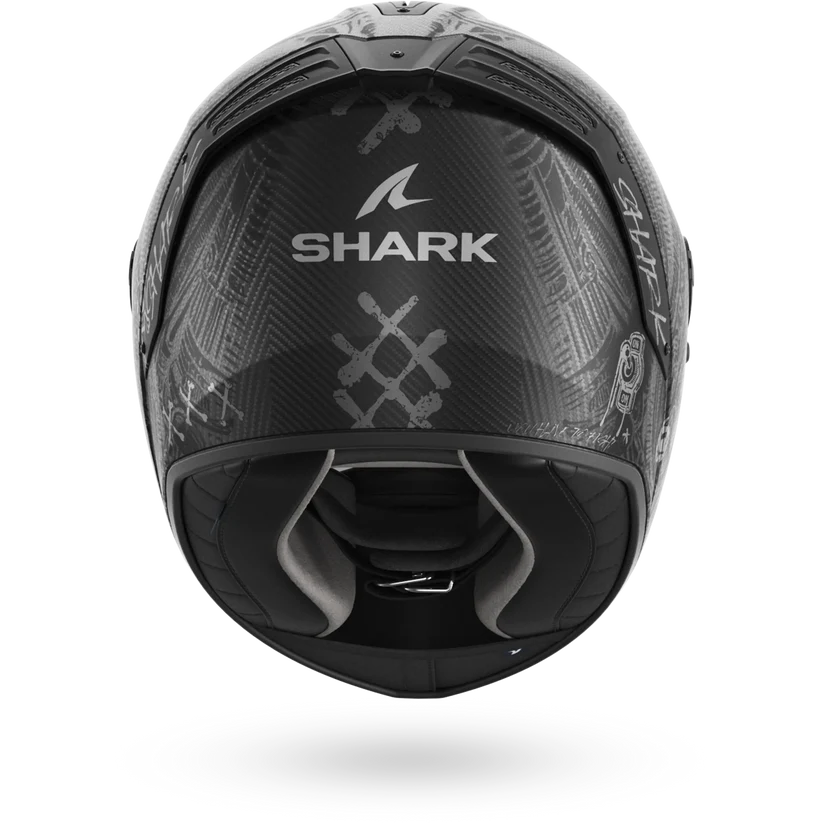 Shark Spartan RS Carbon SHIEVER Mat Carbon Anthracite Silver (DAS)