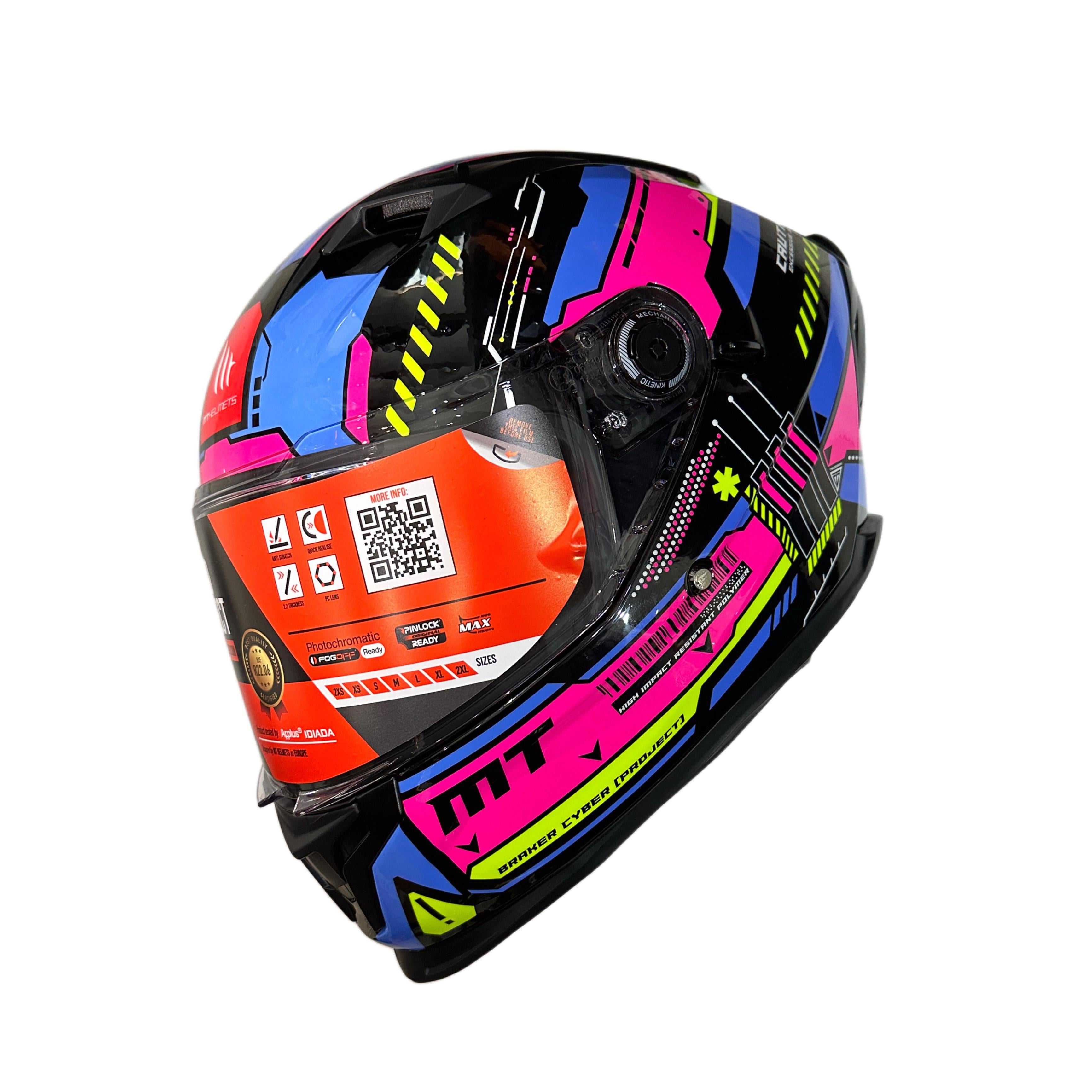 MT Helmets Braker SV Cyber B83 Gloss