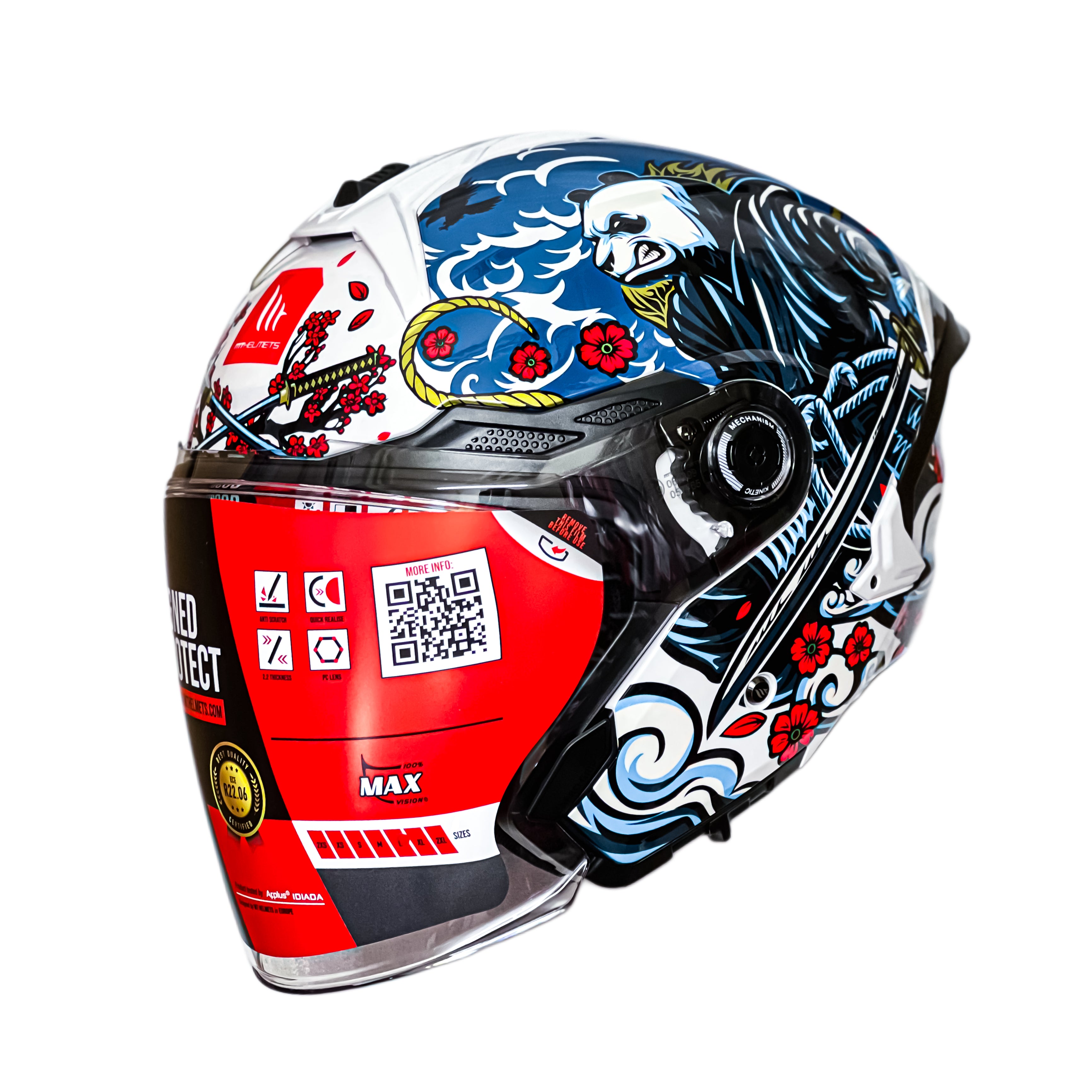 [Limited Edition] MT Helmets Cosmo SV Bushi Panda A7 Gloss