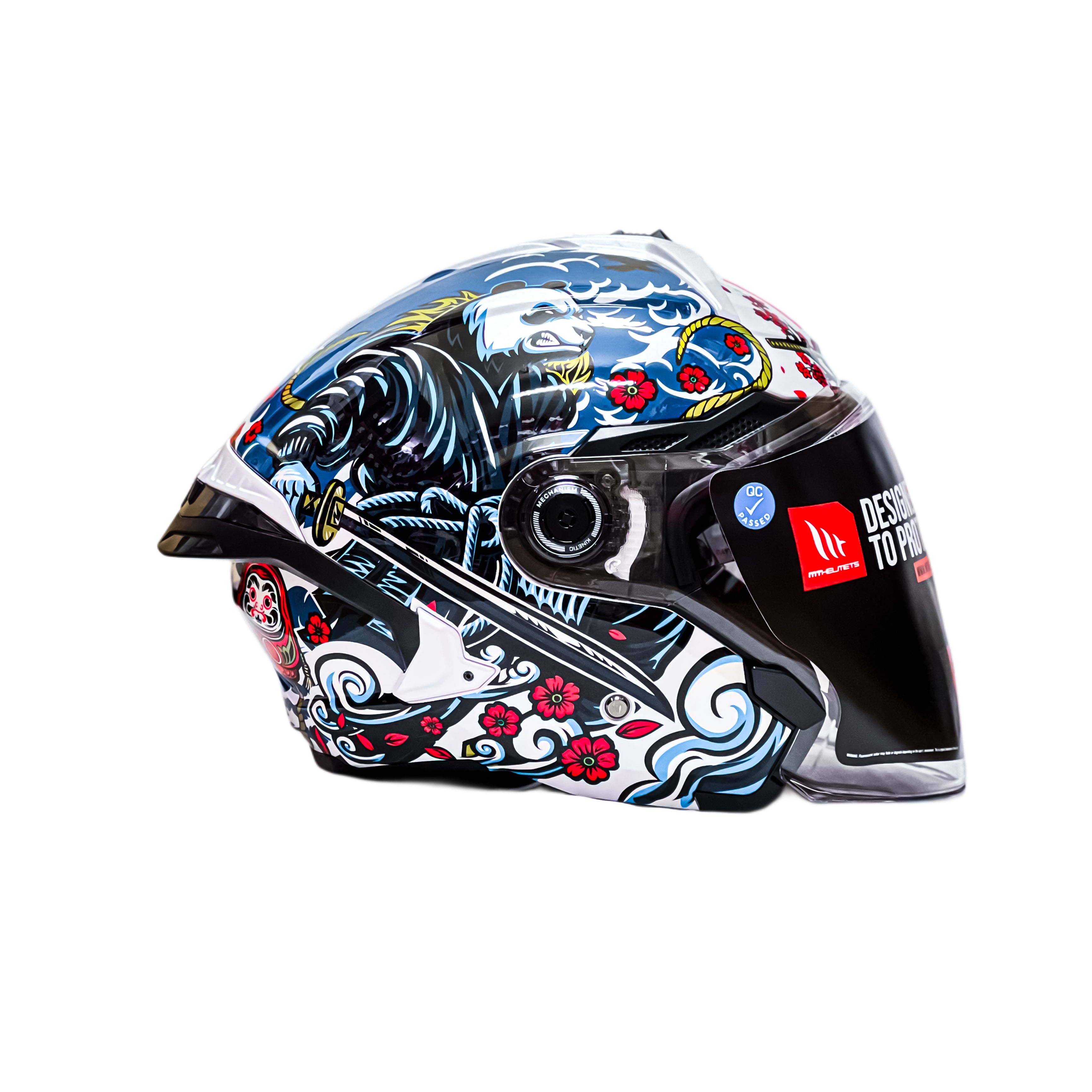 HARU Limited Edition] MT Helmets Cosmo SV Bushi Panda A7 Gloss – Regina