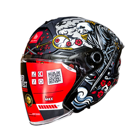 [Limited Edition] MT Helmets Cosmo SV Bushi Panda C2 Matt
