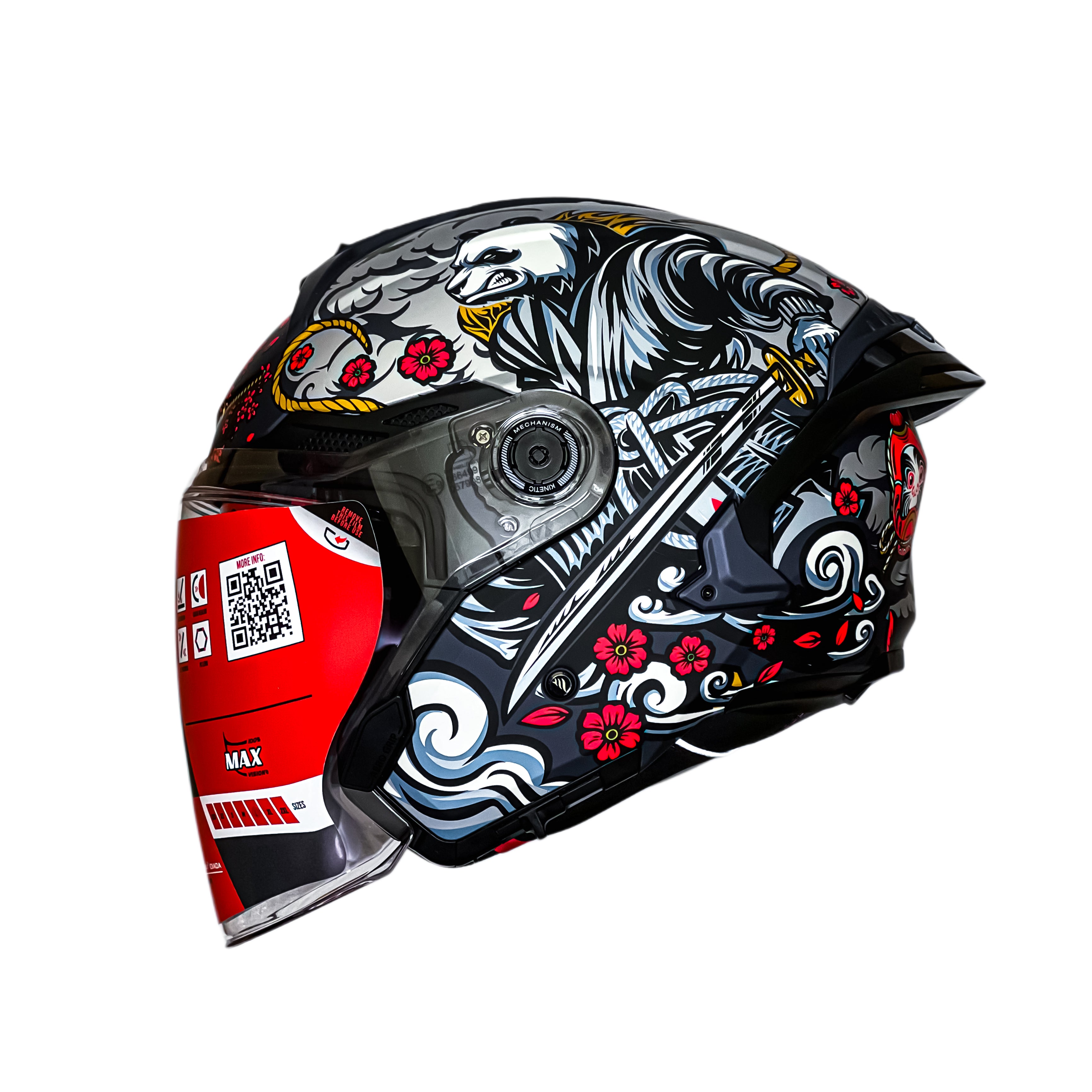 [Limited Edition] MT Helmets Cosmo SV Bushi Panda C2 Matt