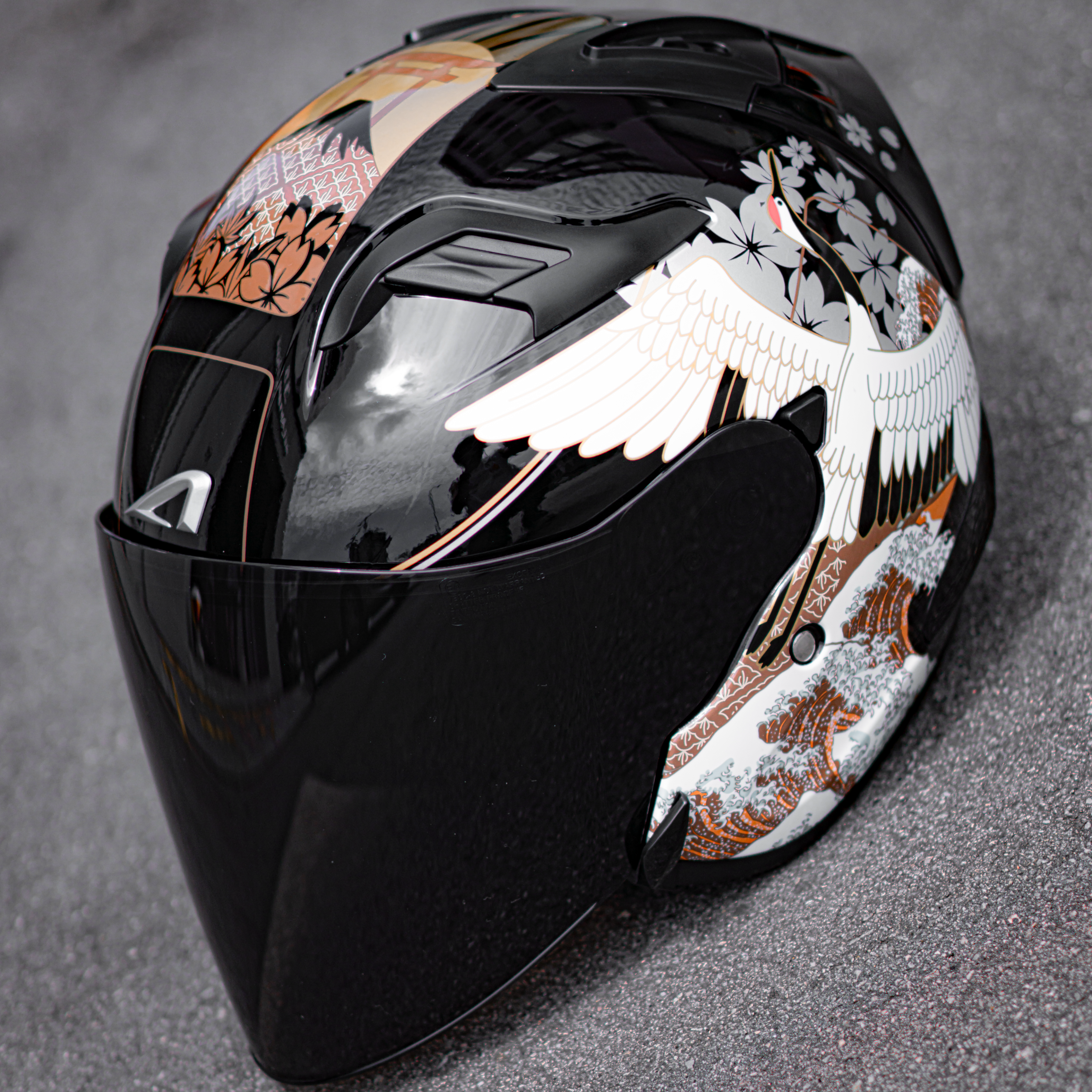 [Limtited Edition] Astone DJR Helmet Crane Gloss Black BM19