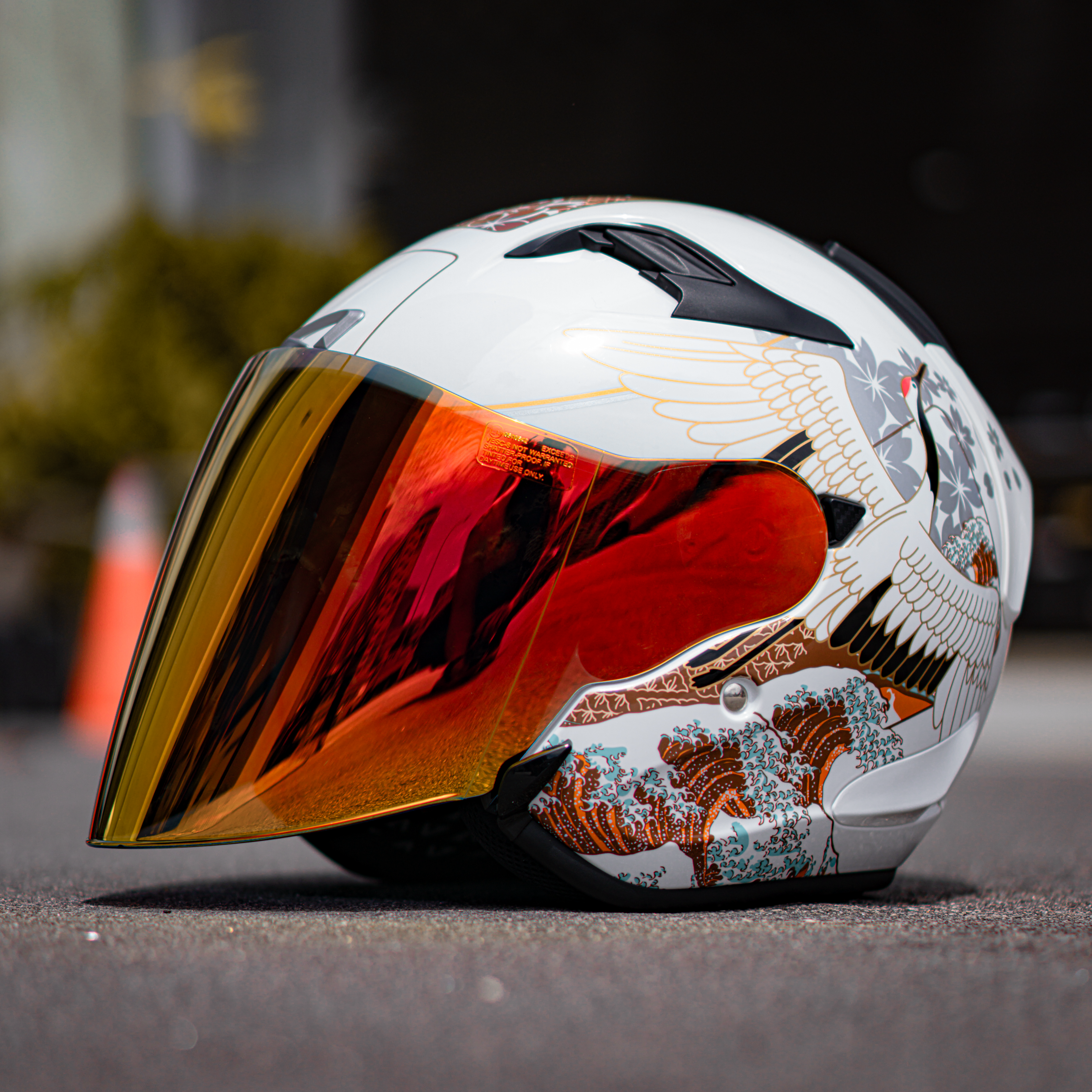 [Limtited Edition] Astone DJR Helmet Crane Gloss White BM19